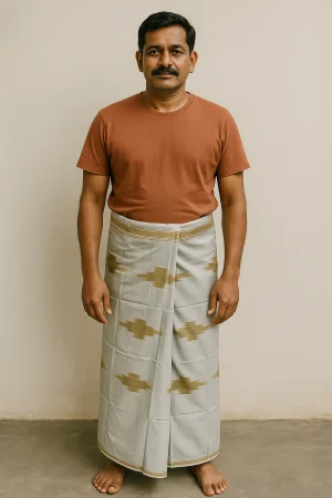 Premium lungi golden stripe